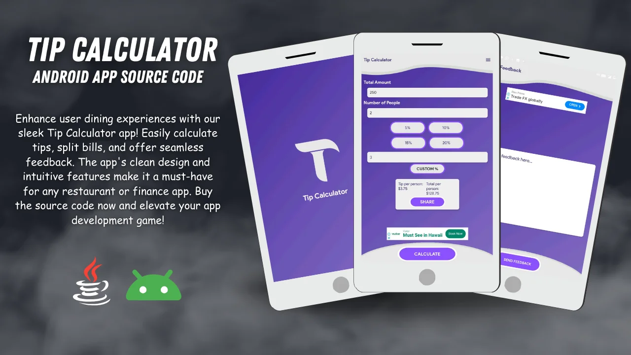 Tip Calculator - Android App Source Code — screenshot 1