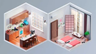 Interior - Low Poly 3D Models Pack