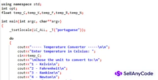 Temperature Converter – C++ Console Program