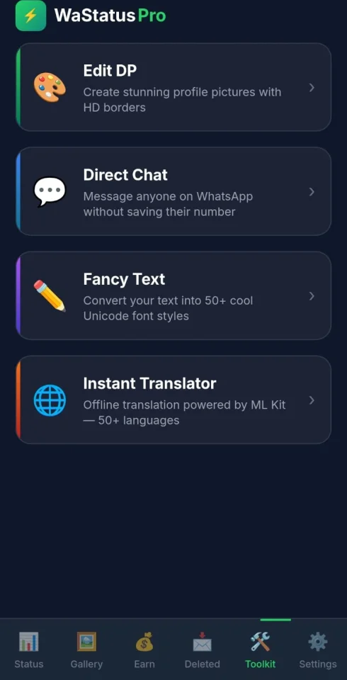 WaStatus: Pro Saver & Chat — screenshot 3