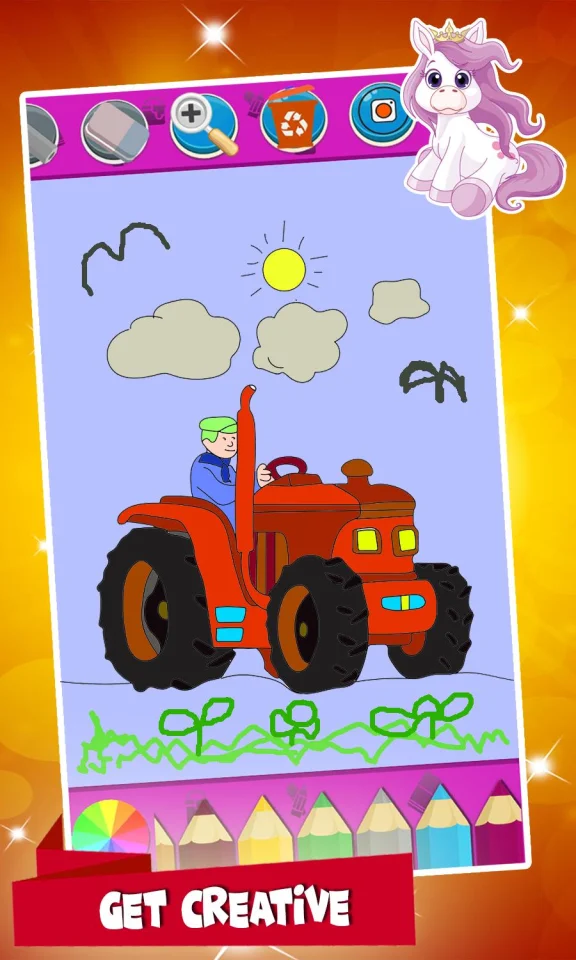 Glitter Coloring Pages for Cars — screenshot 4