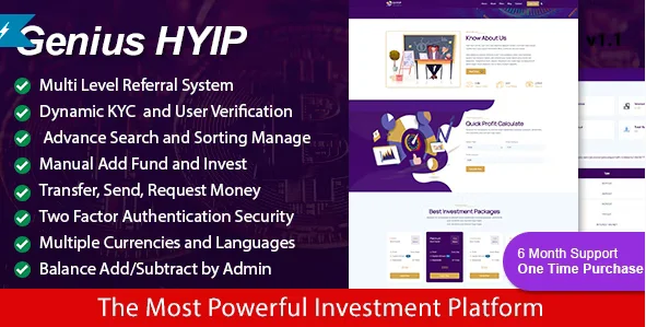 Genius HYIP v2 - All in One Investment Platform with Extended License — screenshot 5
