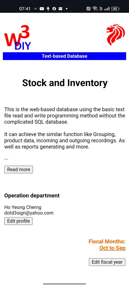 Stock and Inventory — screenshot 1
