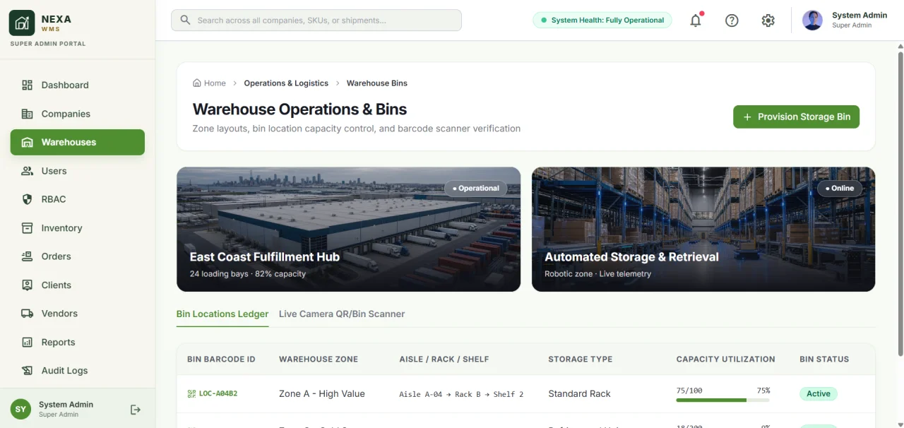 NexaWMS Enterprise Warehouse Management System — screenshot 4
