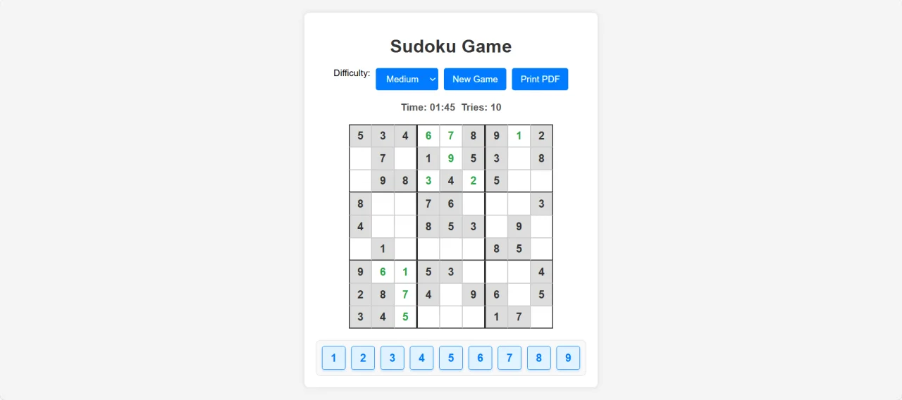 Sudoku Game — screenshot 2