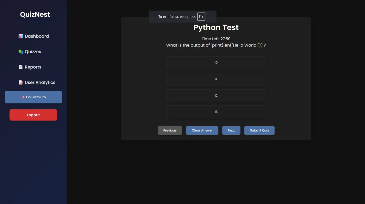 QuizNest - AI Quiz App — screenshot 4