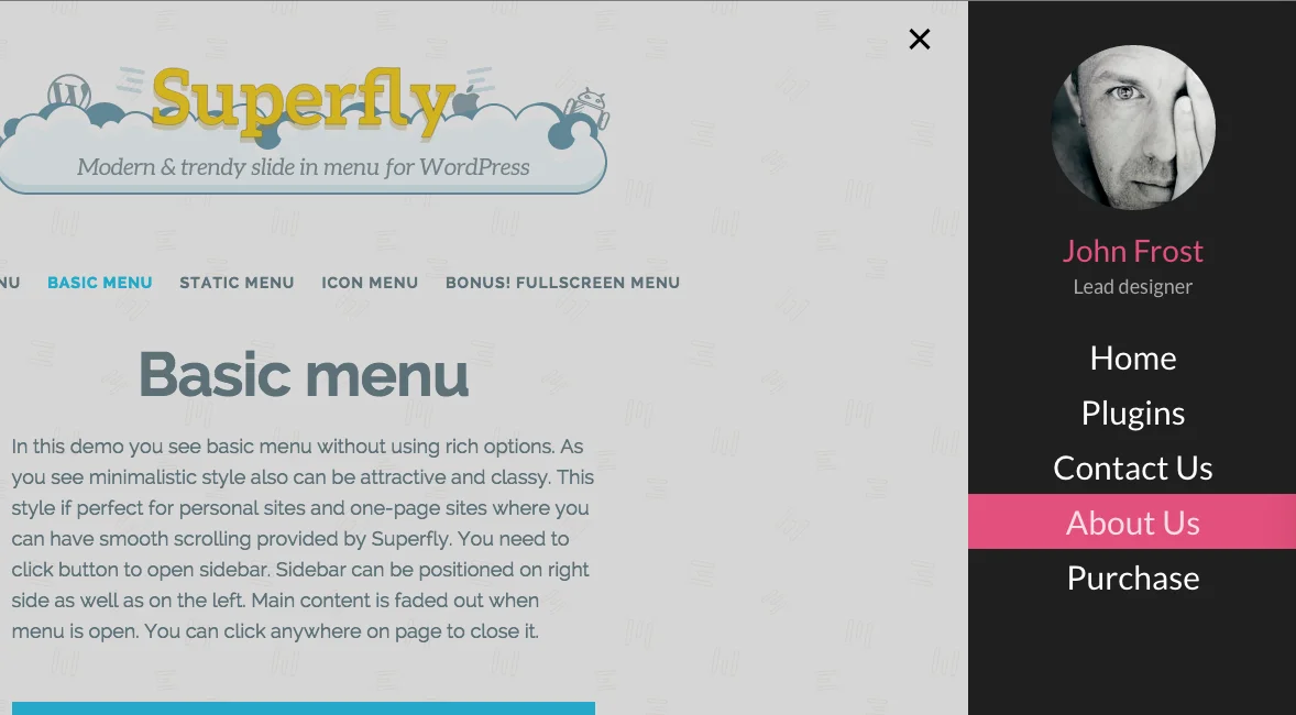WordPress Menu Plugin — Superfly Responsive Menu — screenshot 3