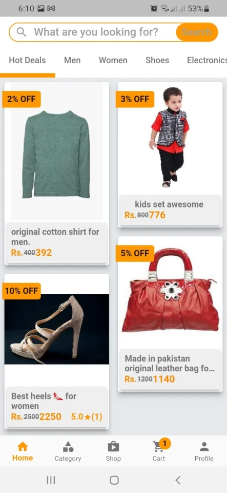 Flutter E-Commerce Web Application (Firebase + Provider) — screenshot 2