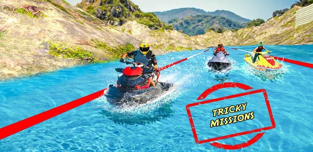 Water Jet Ski Power Boat Racer 3D 64 Bit — screenshot 2