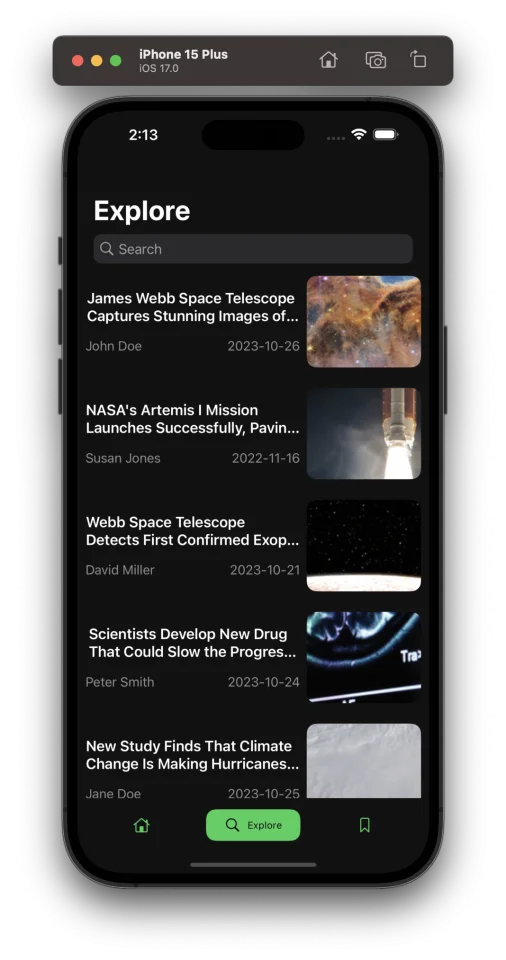 News App Template — screenshot 2