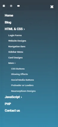 Animated Horizontal and Vertical Navigation Dropdown Menu — screenshot 5