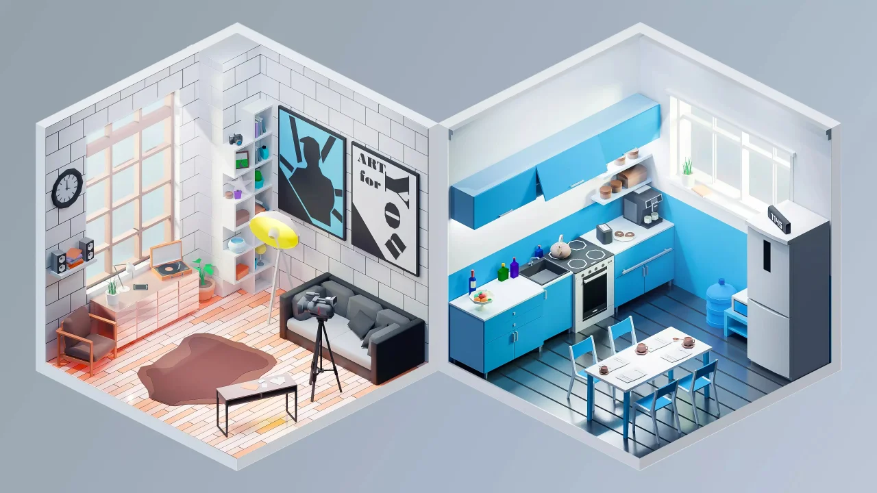 Interior - Low Poly 3D Models Pack — screenshot 1