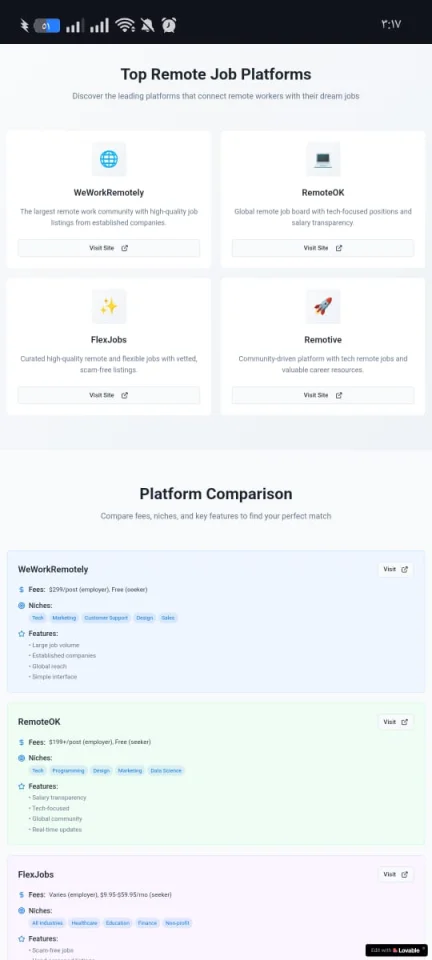 Modern Landing Page for Remote Job Platforms — screenshot 2