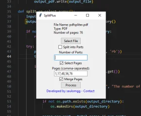 Split PDF by Parts, Split PDF by Pages, Separate PDF