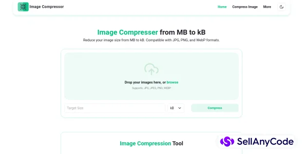 Image Compressor Website Script