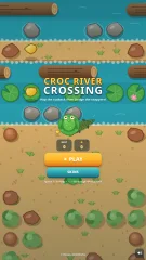 Croc River Crossing - HTML5 One-Tap Arcade Game (Source Code)