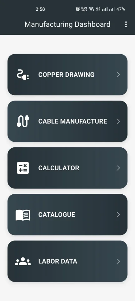 Manufacturing Dashboard & Ledger Auto-Build APK Template — screenshot 1