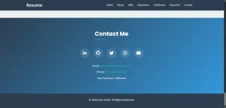 Professional Resume Template - HTML5, CSS3, JS
