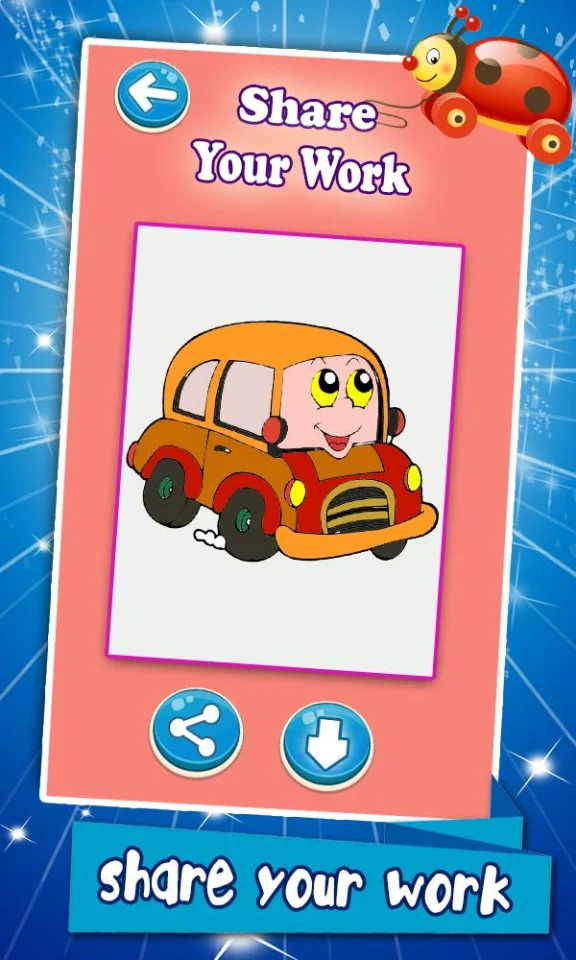 Glitter Coloring Pages for Cars — screenshot 8