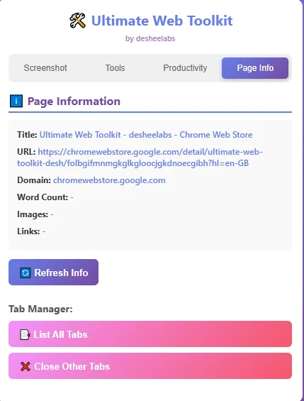 Ultimate Web Toolkit - Desheelabs — screenshot 4
