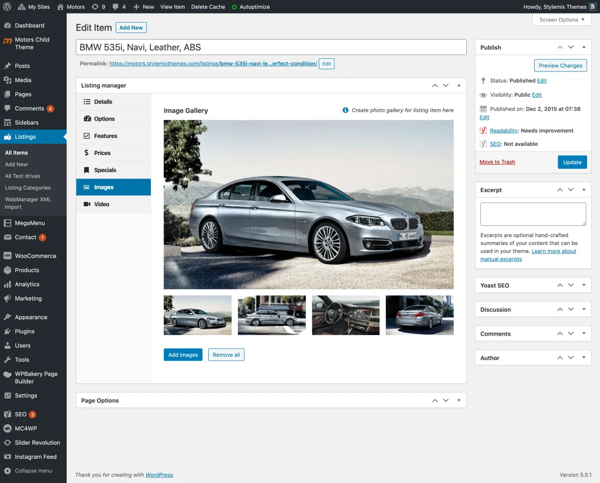 Motors - Car Dealer, Rental & Listing WordPress Theme — screenshot 5