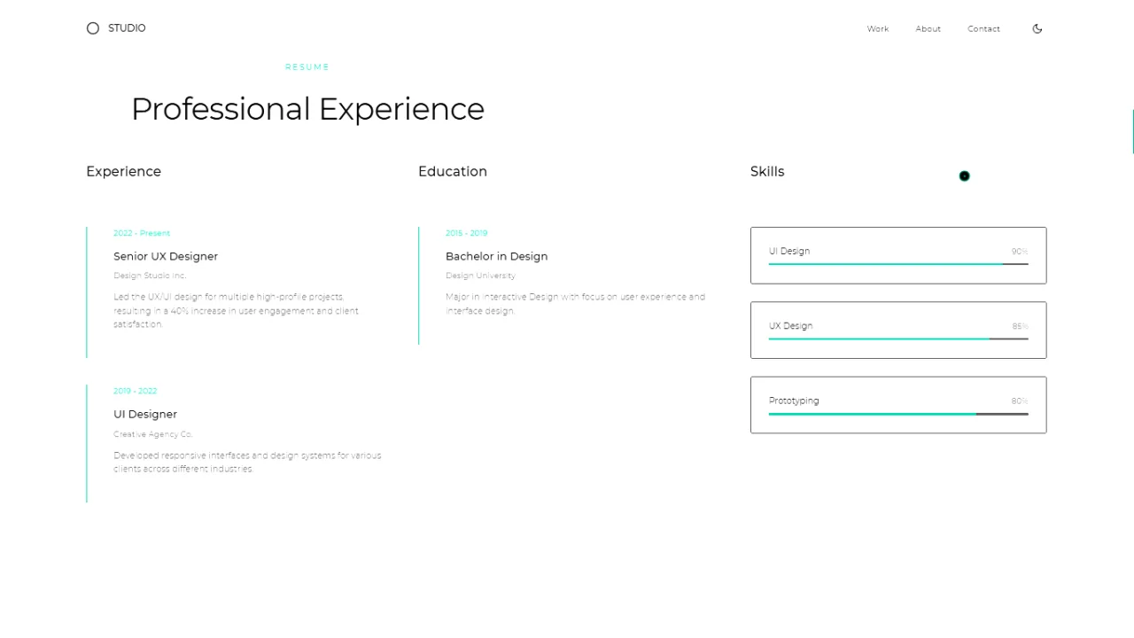 The Perfect Portfolio for Creatives — screenshot 4