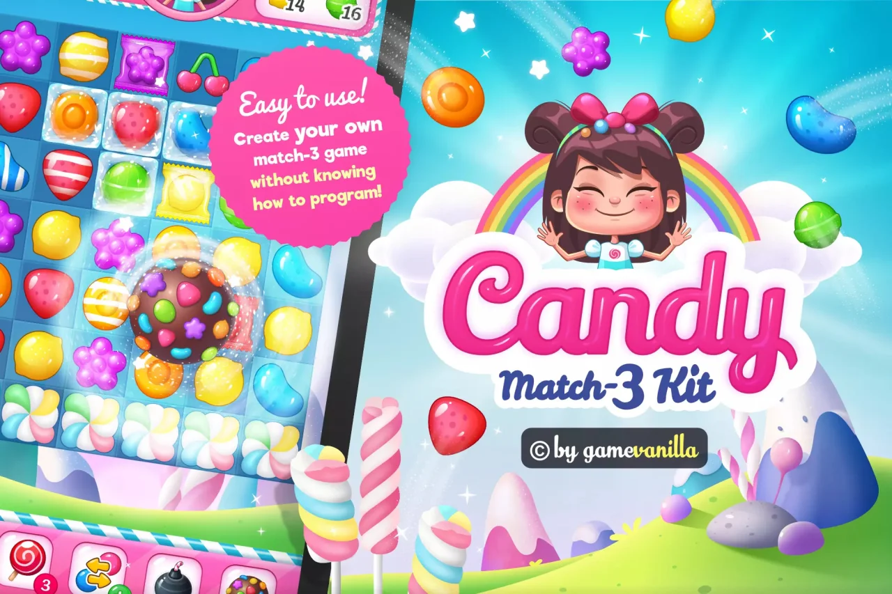 Puzzle Match Kit Bundle + 4 Game Art Packs — screenshot 2