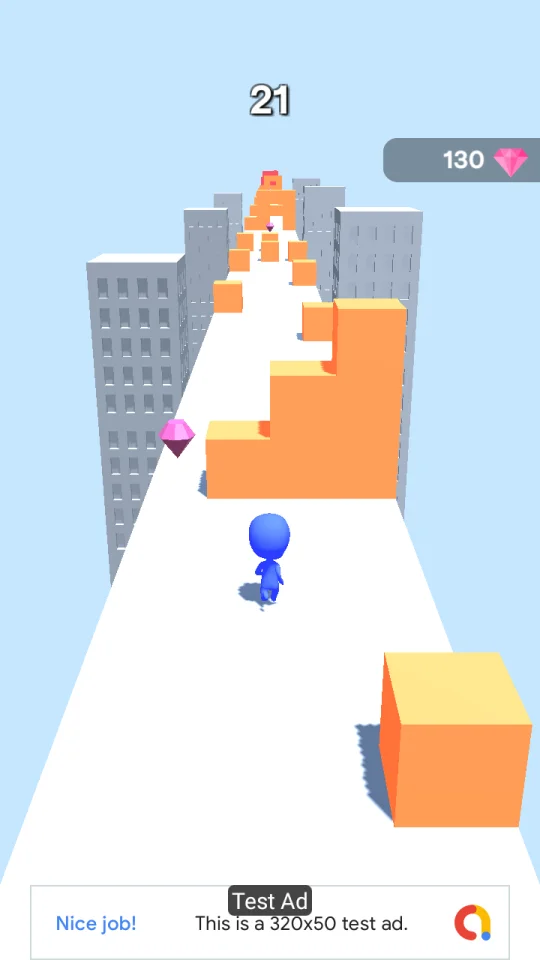 Mini Runner 3D (Unity+AdMob+Hypercasual+Android) — screenshot 2