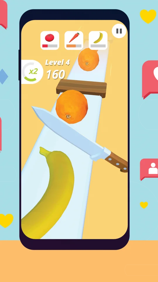 Vegetable Cutting 3D with Optimized AdMob Ads — screenshot 2