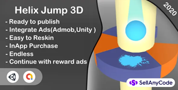 Helix Jump 3D (Unity Project+Android+iOS+AdMob)