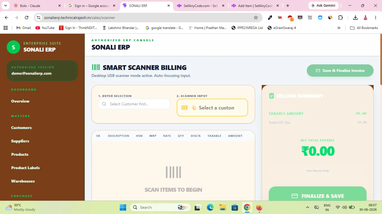 SONALI ERP - GST Billing & Inventory Management System — screenshot 3