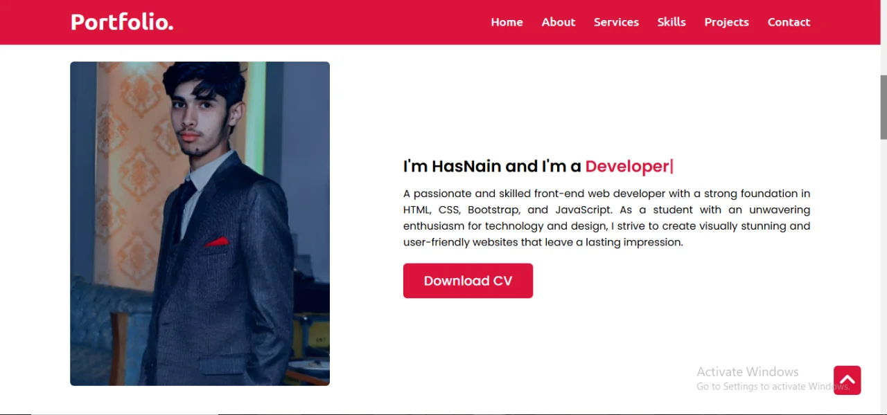 PortFolio Website — screenshot 1