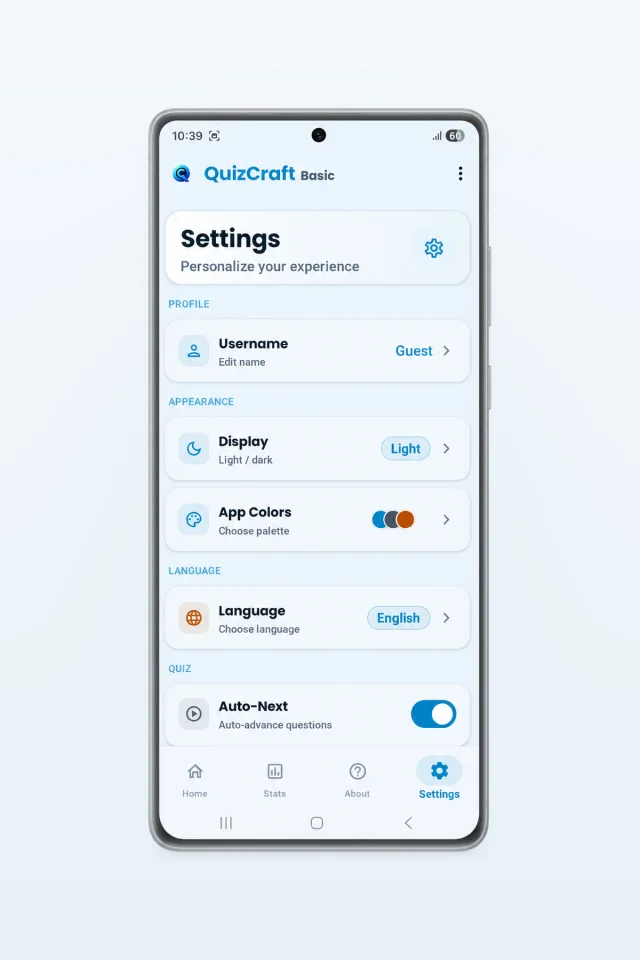 QuizCraft Basic - Android Quiz App Source Code — screenshot 6