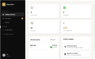 QuotePro Gnrateur De Devis Professionnel (SaaS HTML)