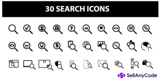 Search & Browser Line Icons