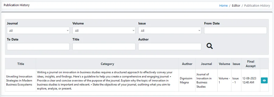 Manuscript Peer Review System Using ASP.NET Core — screenshot 8