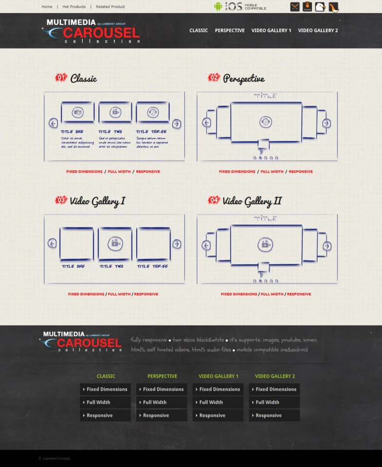 Multimedia Responsive Carousel with Image Video Audio Support - WordPress Plugin — screenshot 1
