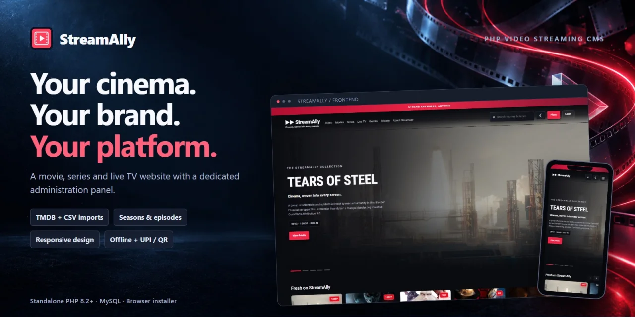 StreamAlly - OTT, Movies & Live Video Streaming Platform — screenshot 1