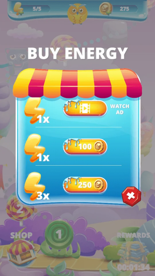 Sweety Shapes Physics Match3 — screenshot 1