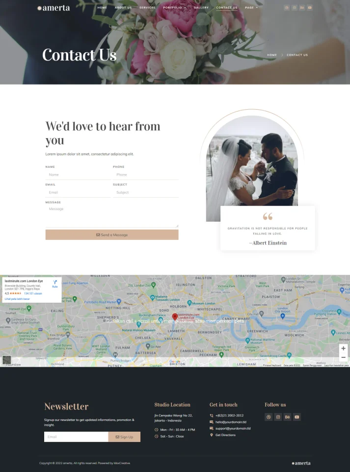 Amerta - Wedding Photography Service Elementor Template Kit — screenshot 3