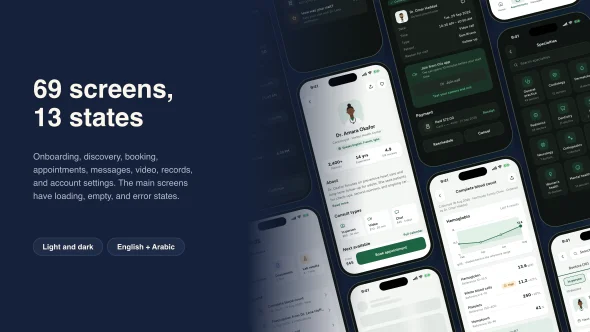 Clinica - Doctor Appointment UI Kit for Flutter — screenshot 1