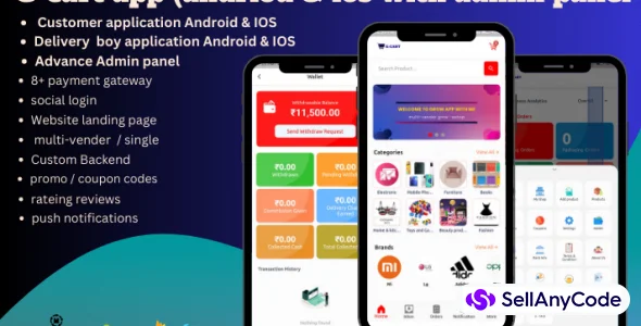 6amMart - Multivendor Food, Grocery, eCommerce, Parcel, Pharmacy Delivery App with Admin & Website