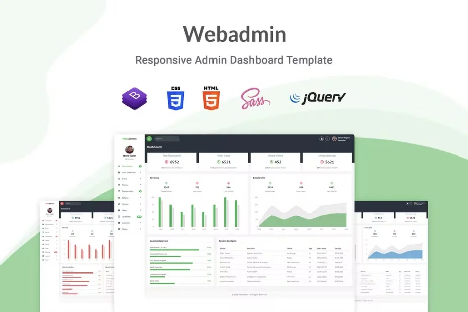 Webadmin - Responsive Admin Dashboard Template v2.0.0 — screenshot 4