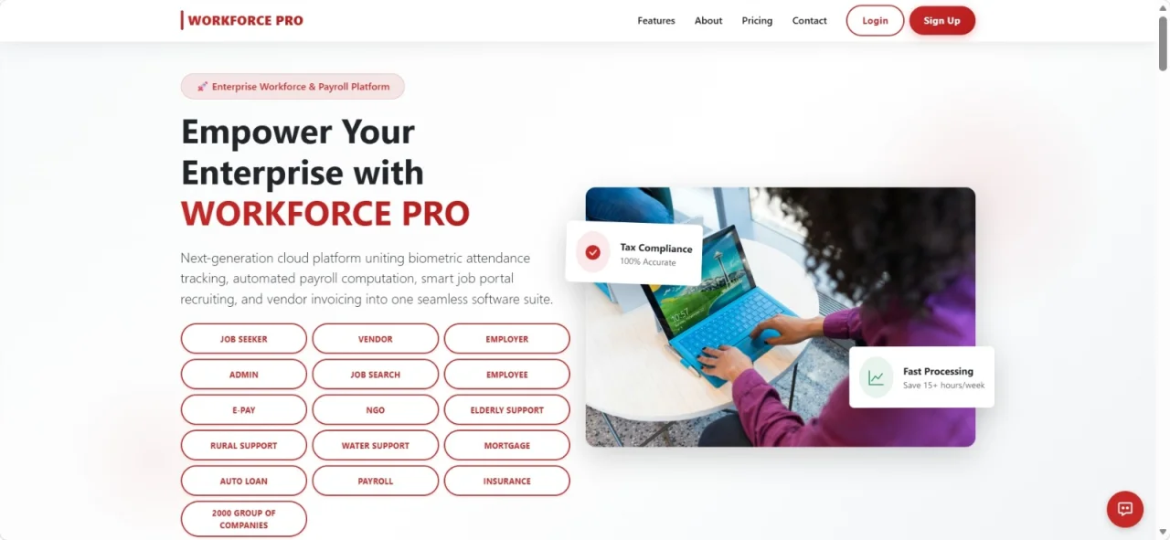 WorkForce Pro Enterprise Workforce & Payroll Management Suite — screenshot 1