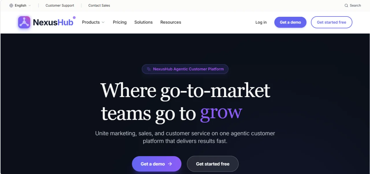 NexusHub Agentic Customer Platform & CRM Client — screenshot 1