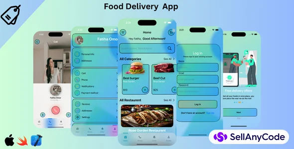 Food Delivery Native iOS App UI Template 2025