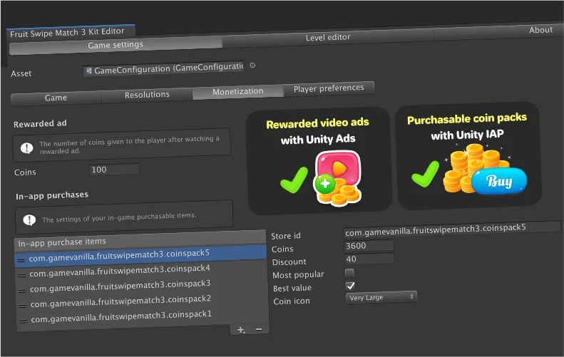 Fruit Swipe Match 3 Kit + PSD Sources Pack — screenshot 8
