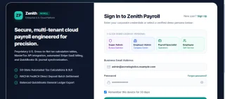 ZenithPay Enterprise Payroll Management UI