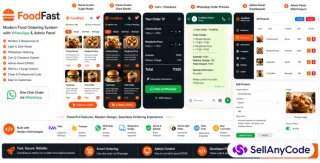 FoodFast WhatsApp Food Ordering System with Admin Panel (PWA)