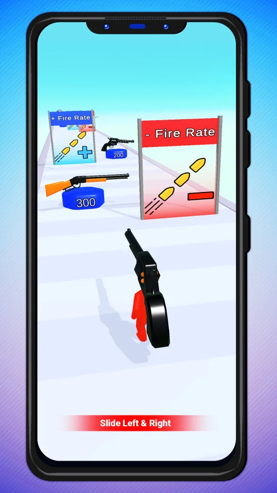 Crazy Gun Head Stick Runner 3D - New Top Trending Unity Template Game — screenshot 1